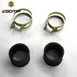 ZSDTRP 1pair KC750 Motorcycle Air filter Intake Pipe Rubber Rings with Clips 24P SV Flat Head For BMW R50 R1 R 71 R12 M72 750CC