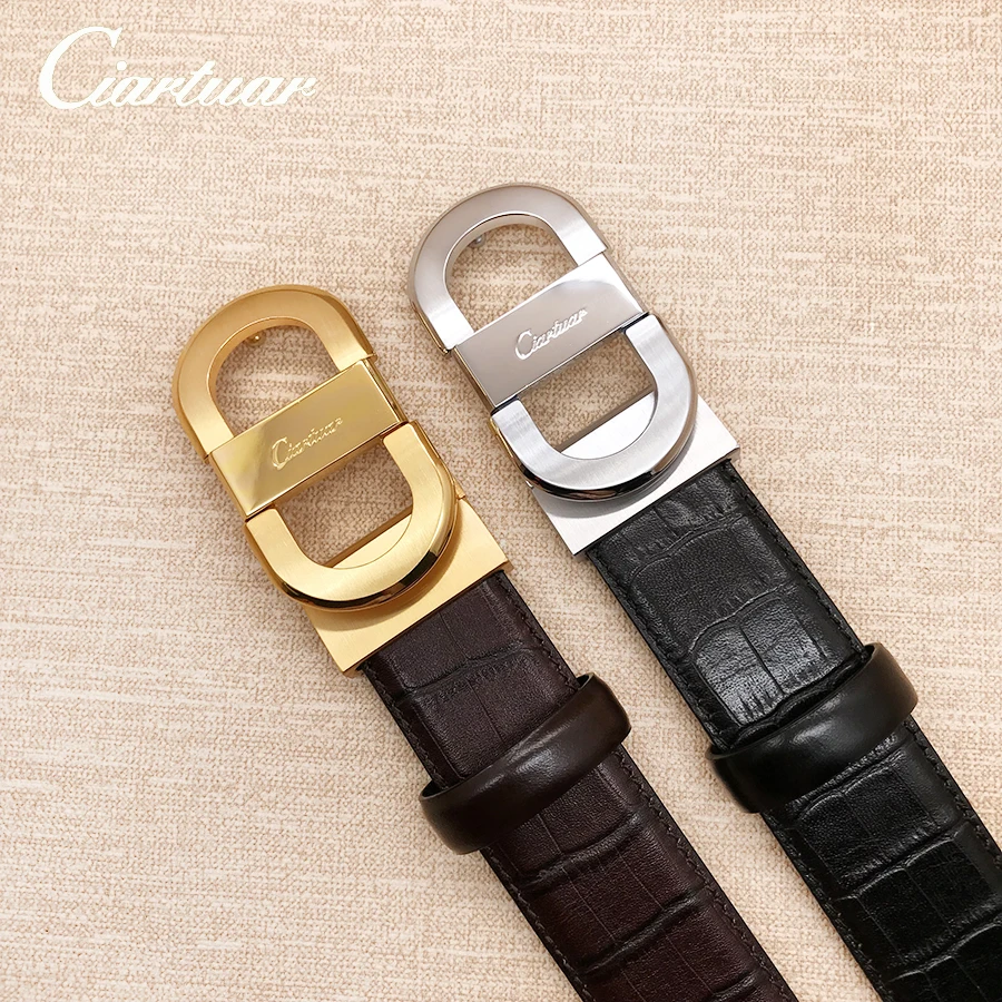 2023ciartuar official store luxury new fashion designer men belt high quality genuine leather cowskin for trouser free shipping