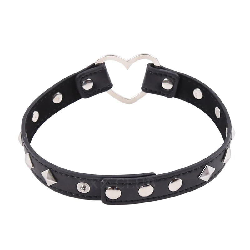 الياقات الجنسية تيري مع حلقة القلب الوثن الرقيق قلادة ألعاب مثيرة للنساء ، ألعاب عبودية الكبار للأزواج للزوجين #3