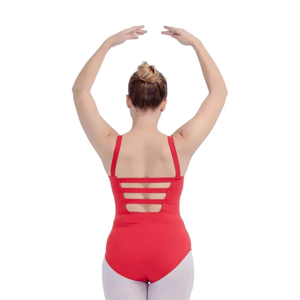 Groothandel Zwart Rood Katoen/Lycra Terug Bandjes Hemdje Ballet Maillots voor Meisjes en Dames