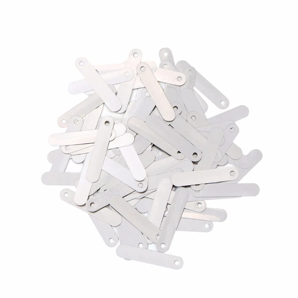 Nickel Solder Tabs for Lithium-ion Battery Pack Building Nickel Plated SPCC Steel 100pcs