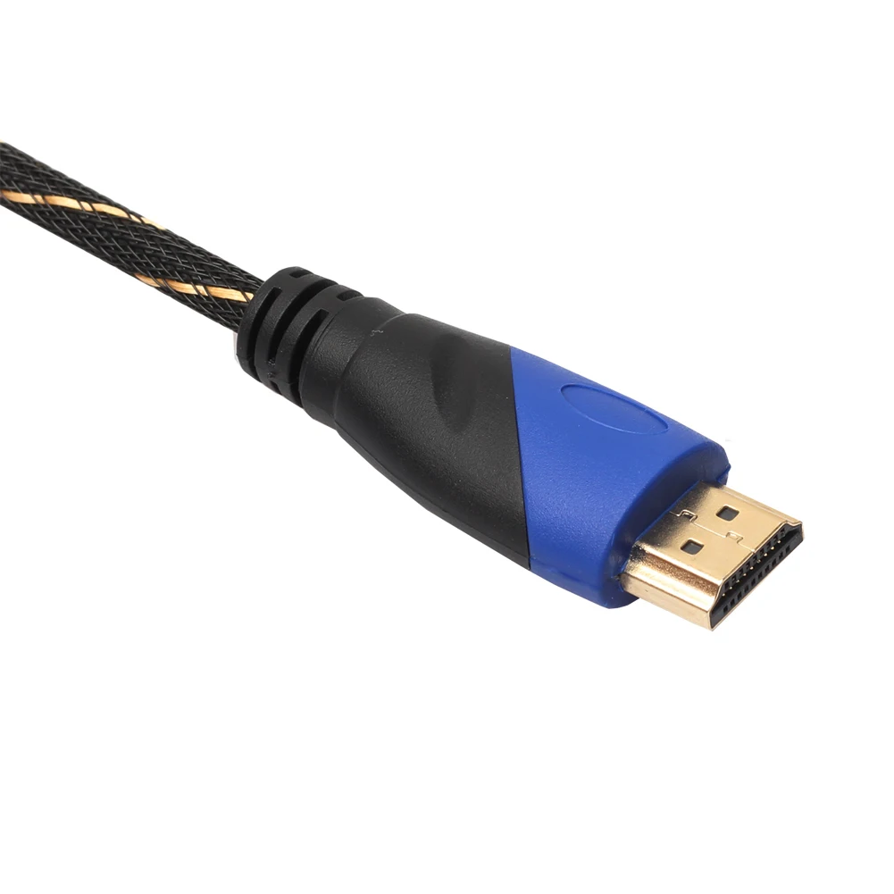 كابل AV 1.4 متوافق مع HDMI بطول 10 أو 15 مترًا ، كابل ذكر مضفر بطول 1080 بكسل عالي الدقة ، ثلاثي الأبعاد ، مطلي بالذهب ، اتصال جديد لـ PS3 ، Xbox ، HDTV