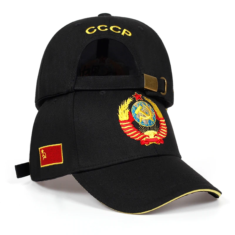 high quality CCCP national emblem Baseball Cap 100%Cotton snapback caps Adjustable Sun Hat Outdoor Visor Hats