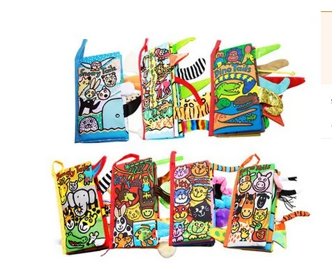 Multifunctionele Stereo Doek Boek Tekens Farm Staart Doek Baby boek Jungle Farm KT Staart Boek