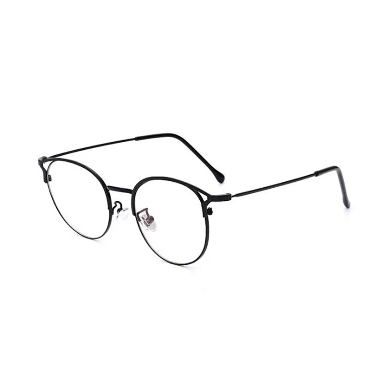 New Retro Cat Ears Metal Girls Glasses Frame Myopia Frames Vintage Eyeglasses Women Elegant Hot Sale