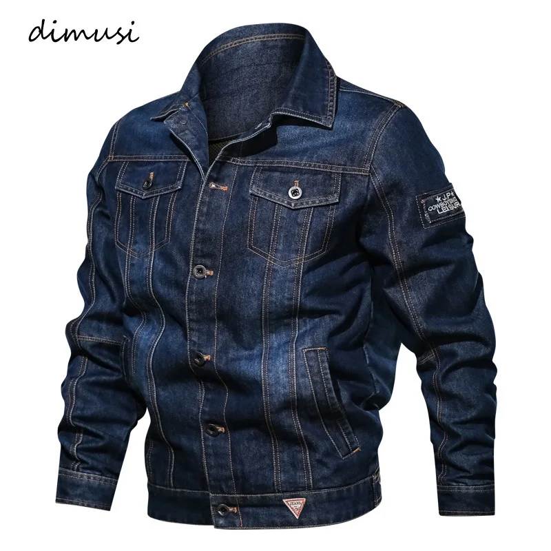 

Spring Autumn Mens Denim Jacket Fashion Men Lapel Ripped Jean Jacket Man Multi-pocket Windbreaker Cowboy Trench Coats Clothing