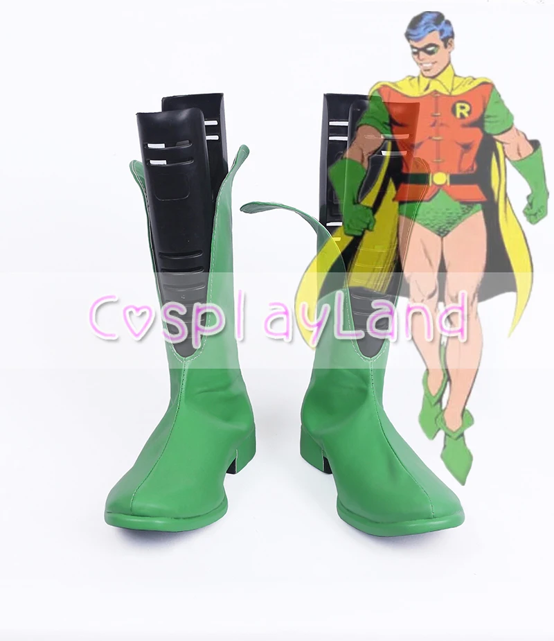 Richard Dick Grayson First Year Robin Cosplay Boots Shoes for Adult Men Shoes Costume Accessories Custom Made