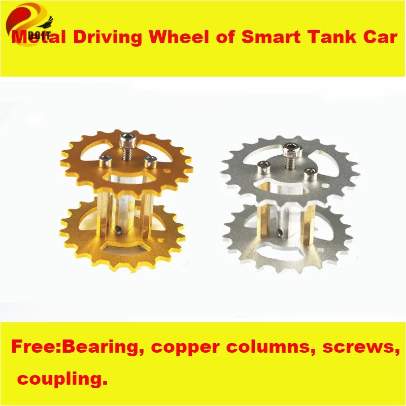 2pcs Metal Caterpillar Driving Wheels for Robot Chassis Caterpillar Remote Control Toys Tracked Crawler Pedrail DIY RC Toy
