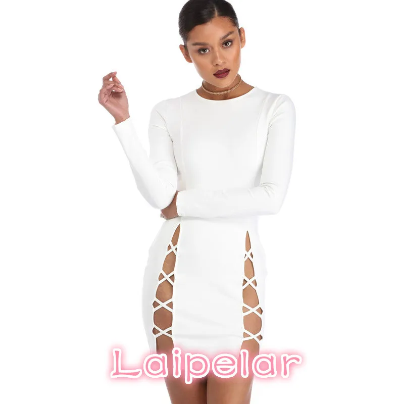 Ropa ahuecada de manga larga para mujer, ropa Sexy, envoltura de Color sólido, para Laipelar