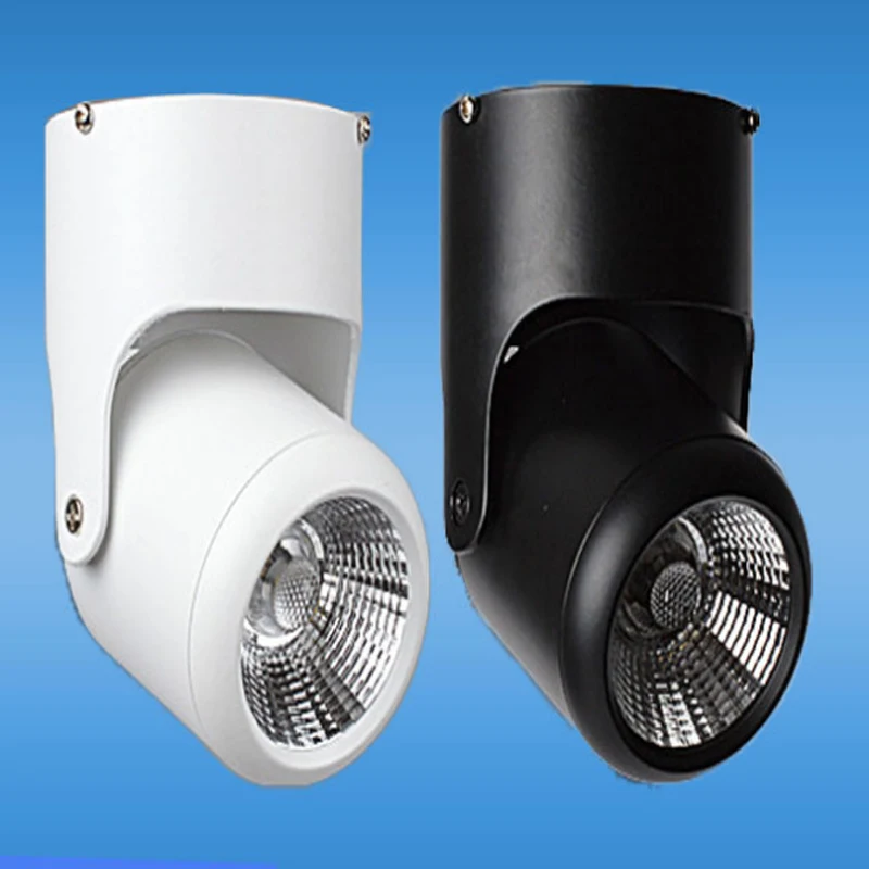 COB 5W 7W 12W 15W 20W LED Downlight Surface Mounted LED Spot light Ceiling Lamp Angle-adjustable Ac85-265V