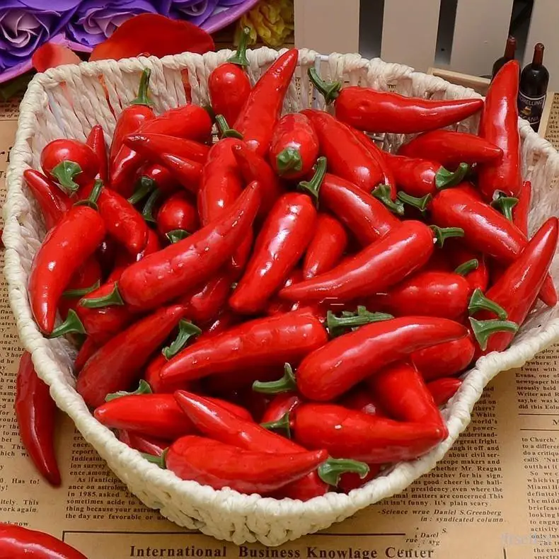 Artificial Simulation Red pepper plastic chili Artificial Vegetables Photography Props Christmas Ornaments Weddding party decor