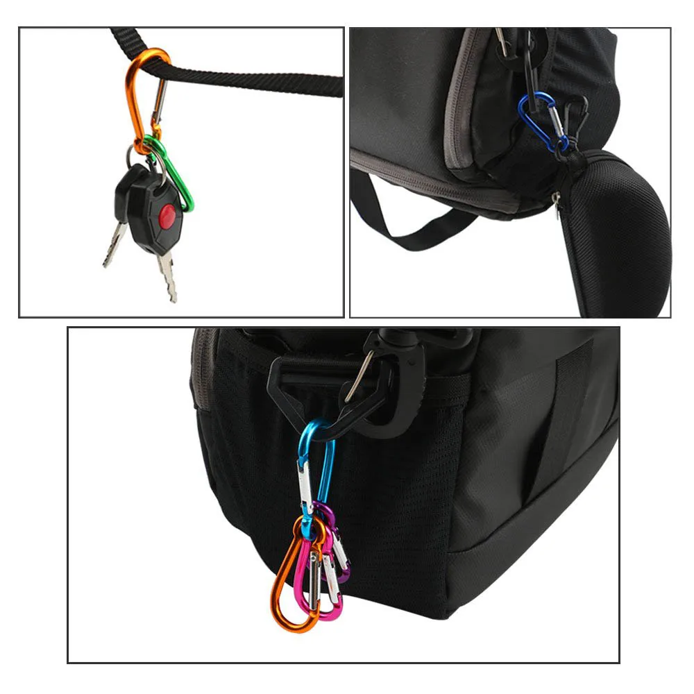 20 Stück Outdoor Mini Kürbisförmiger Karabiner Aluminiumlegierung Schlüsselanhänger Clip Hakenschloss für Reisen Wandern Camping Schlüsselanhänger Zubehör – Detail 6
