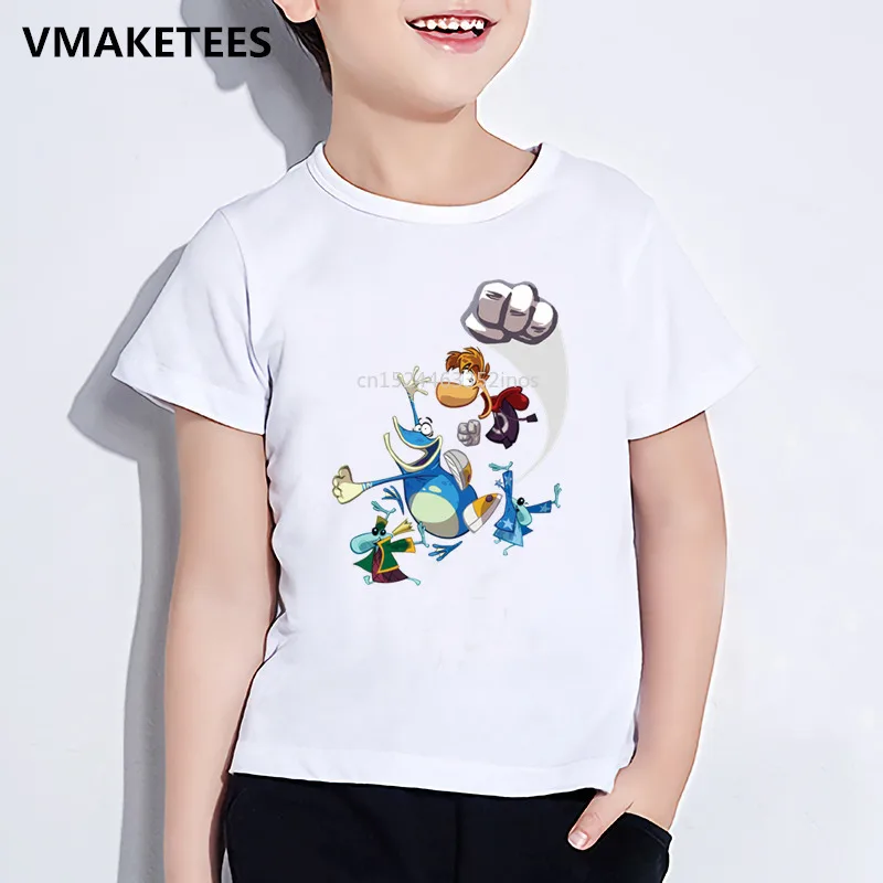 Kids Summer Girls & Boys Tshirt Children Rayman Legends Adventures Game Cartoon Print T-shirt Funny Casual Baby Clothes,HKP5204