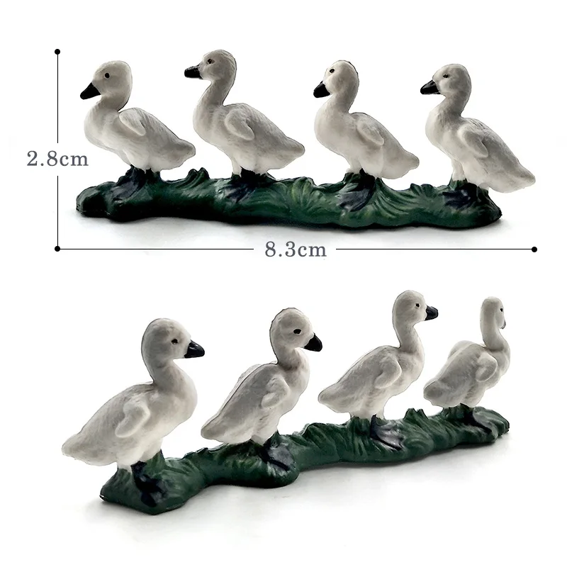 Simulation small Chicken Duck Goose animal model figure plastic home decor Decoration figurine Gift For Kids educational Pvc toy