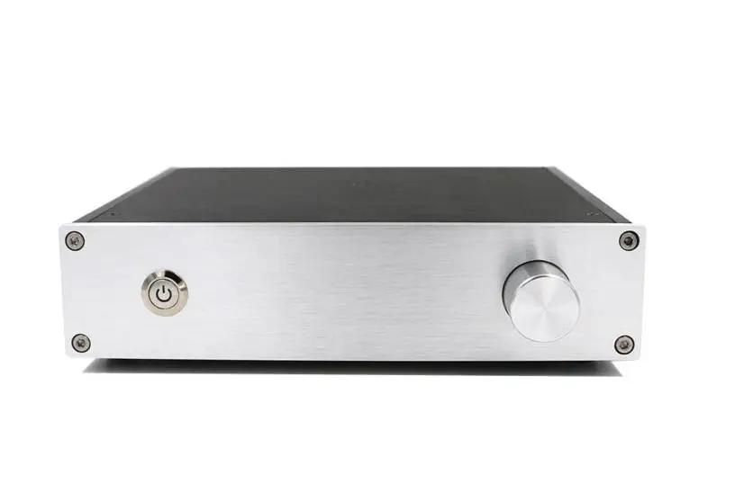 Aluminum preamplifier DIY chassis  mini Amplifier Shell with knob and power switch