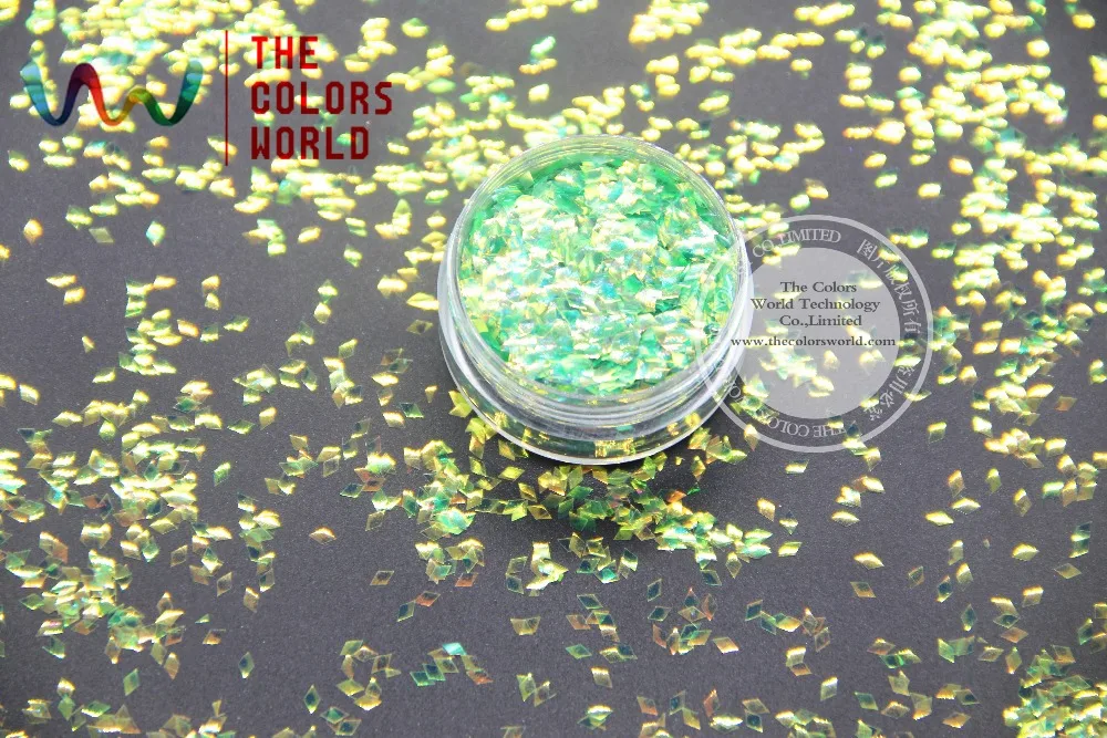 TCR333 American Fantasy Iridescent  Light Green Colors Diamond Shape 2MM Size Glitter Spangles for nail art and DIY decoration