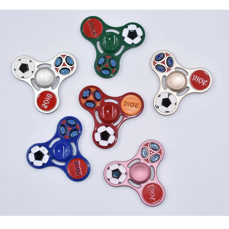 Collection 2018 Classic Football Hand Spinners Metal Fidget Spinner For Autism EDC and ADHD Anti Stress Toy for Child & Adult