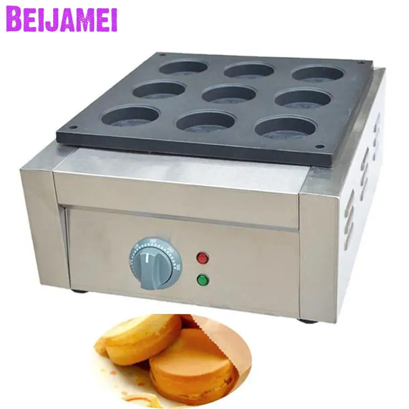 BEIJAMEI 9 Holes Electric Obanyaki Waffle Maker Machine Commercial Non Stick Red Bean Cake Maker Machines For Sale