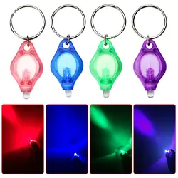 Mini 5pcs LED Keychain Torch Flashlight Finger Light Blue/Green/Red/Purple Lamp for Dark Areas Camping / Hunting / Hiking