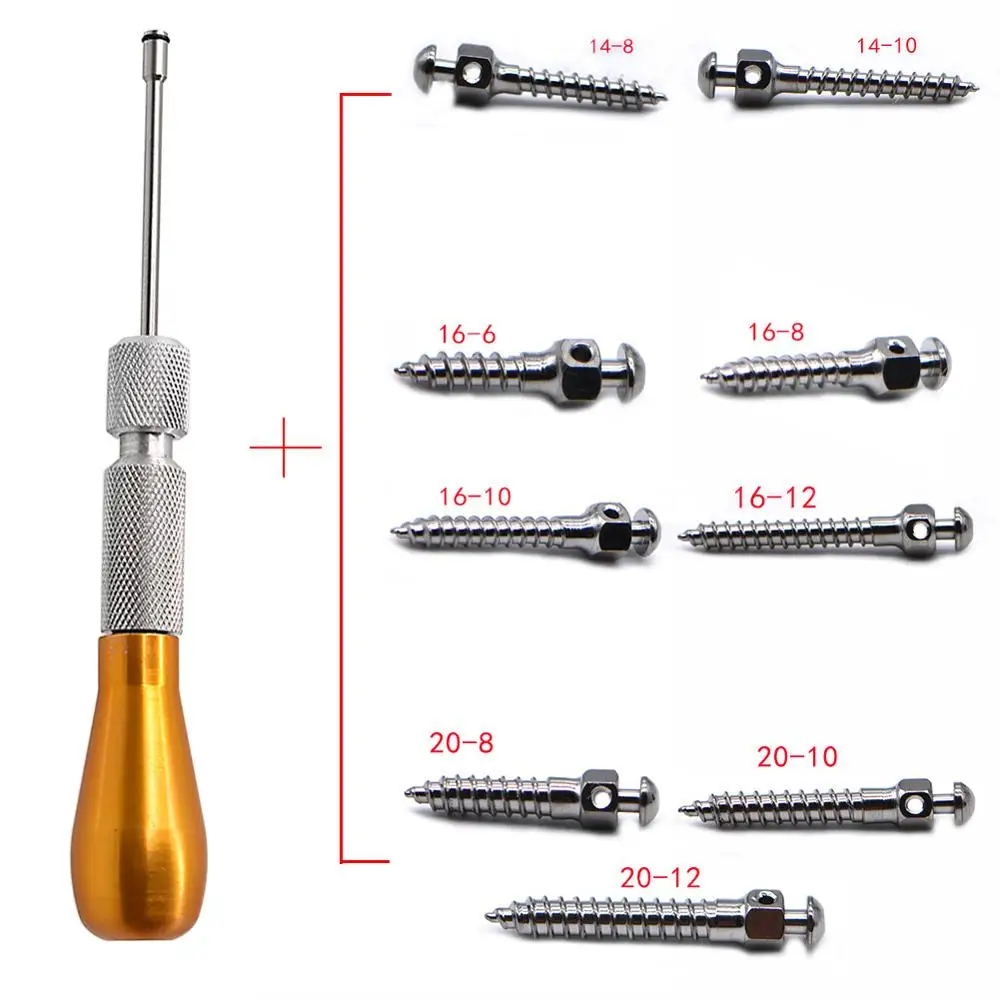 Dental Micro Screw Driver for Implants Self Drilling Tool Orthodontic Matching Tool Dentist Tools 14*6 14*8 16*6 16*10 16*12