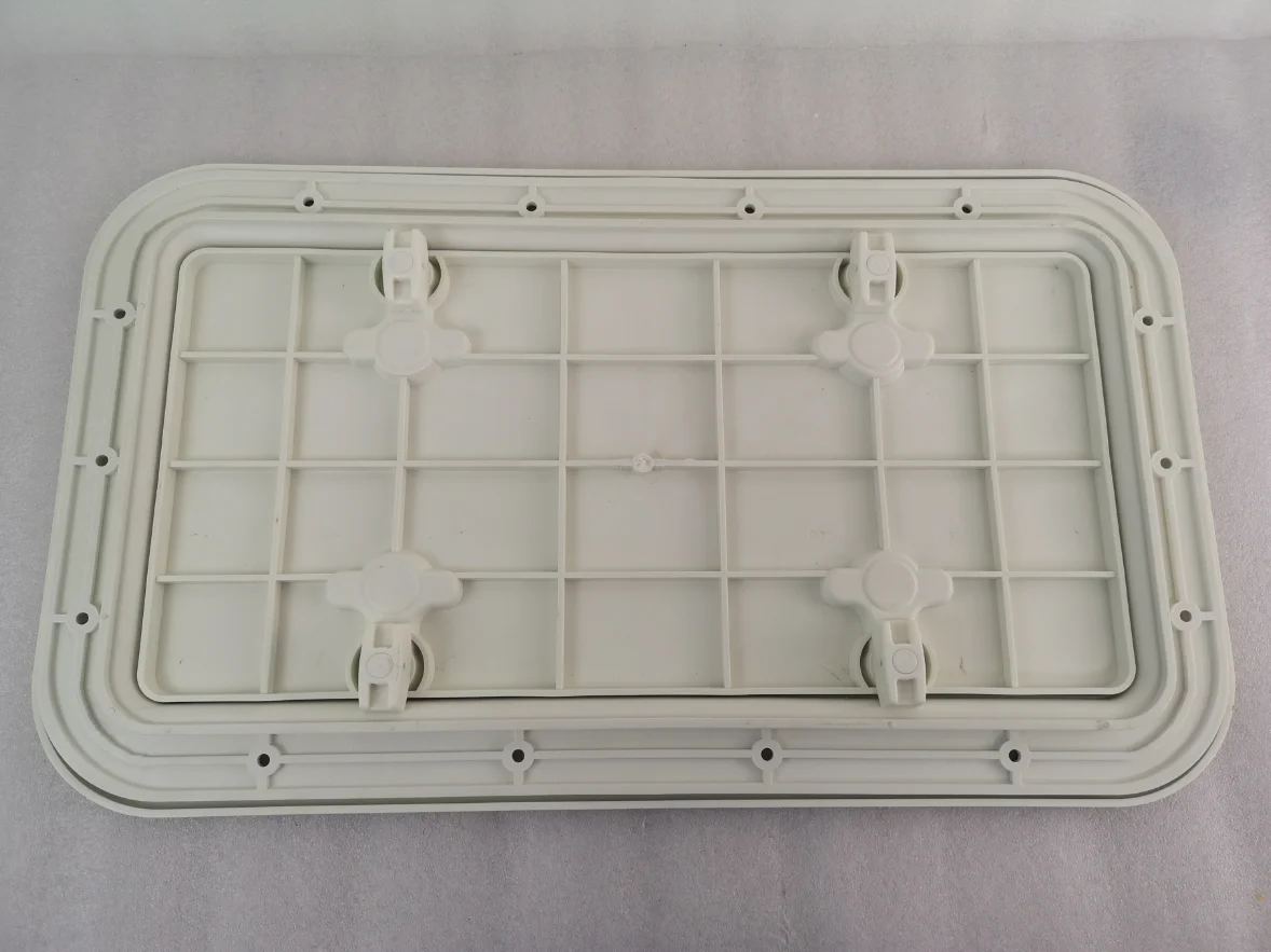 620*355*35mm White ABS Plastic Non-Skid Access Inspection Deck Hatch Marine Boat Yacht 0549