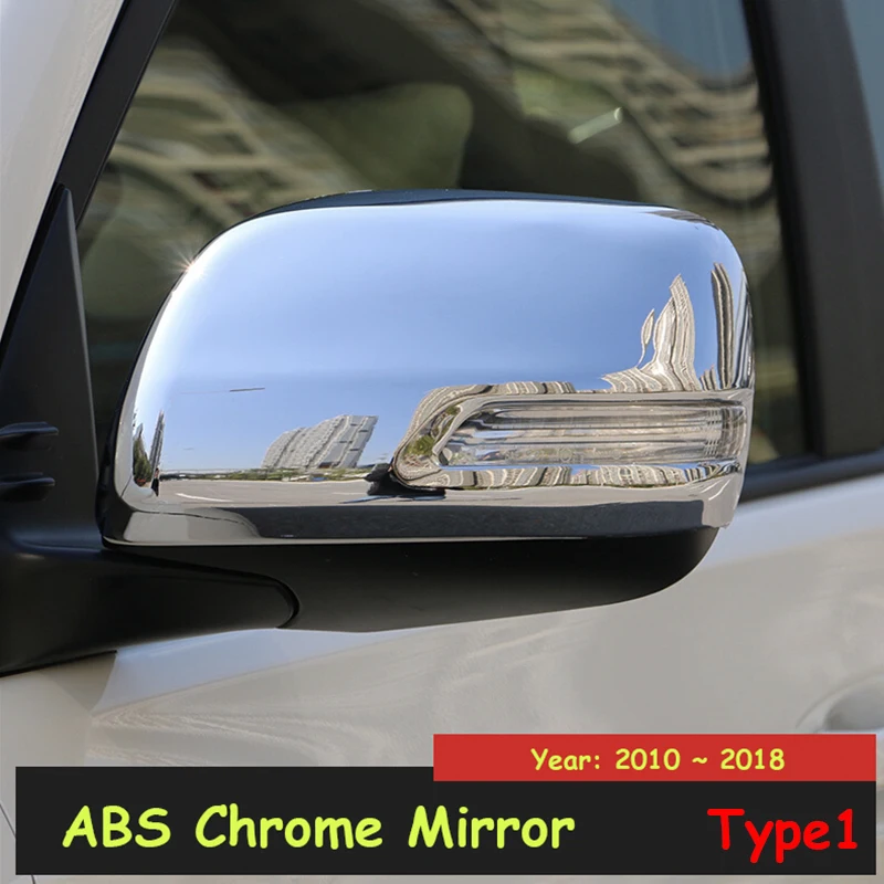 For Toyota Prado FJ150 FJ 150 2010 2011 2012 2013 2014 - 2018 ABS Plastic Side Door Rearview Mirror Cover Car Accessories 2PCS
