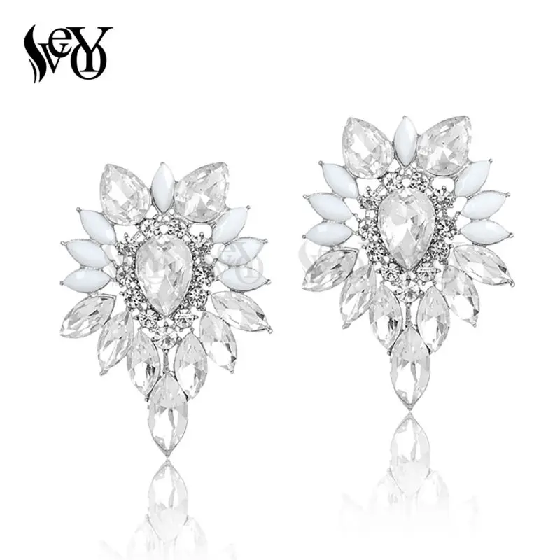 VEYO Vintage Earrings Crystal Stud Earrings For Woman High Quality Lead Free Nickel Free