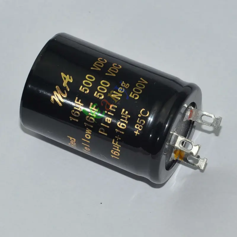 Wholesale and retail 10pc 500V 16uf + 16uf 85C New Can electrolyticCapacitor tube amp audio part free shipping