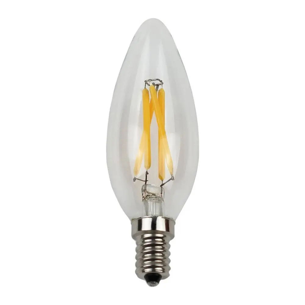 10Pc New Design 2W 4W 6W E14 AC220V E14 LED Filament Candle Bulbs 360 Degree Led Bulb Light Lamp