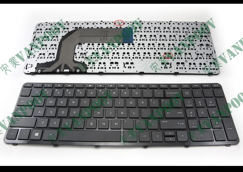 NEW Laptop Keyboard for HP Pavilion 17E 17-E 17-E000 17-E100 17-Exxx 17Z-E Black with FRAME US English Version - 725365-001