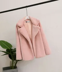 Abrigos y chaquetas mullidas de piel sintética para mujer, abrigo informal de piel sintética suave en 10 colores, otoño e invierno, 2020