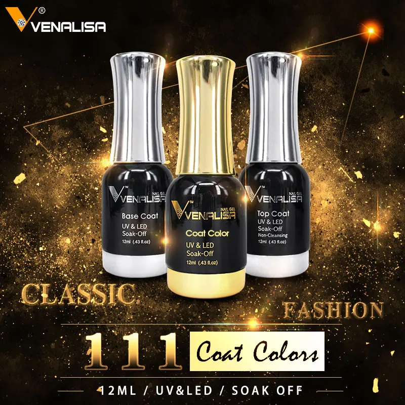 Venalisa Gel Email Nagellak Lange Slijtage Diamant Top Coat Inweken Nagellak Gel Polish 12Ml 111 Kleuren Optionele Nagellak