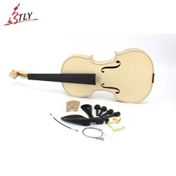 New Factory Unfinished Violin Selective 15 Years Natural Dried Flamed Maple Back Spruce Top Handmade White Blank Violin