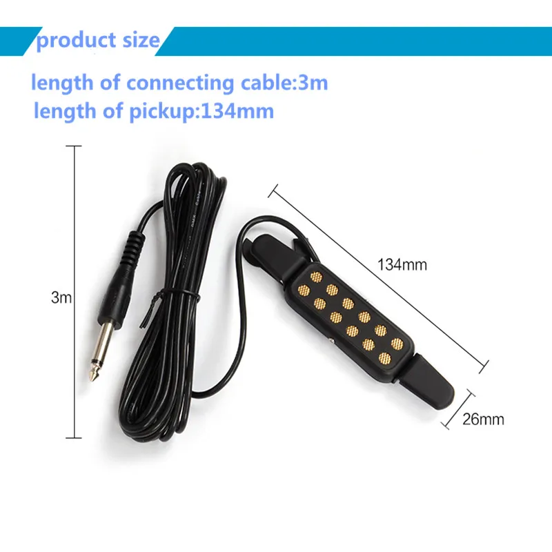 High Quality Acoustic Guitar Pickup, Sound Hole, Classical Pickup, Connect Amplifier, Musical Instruments