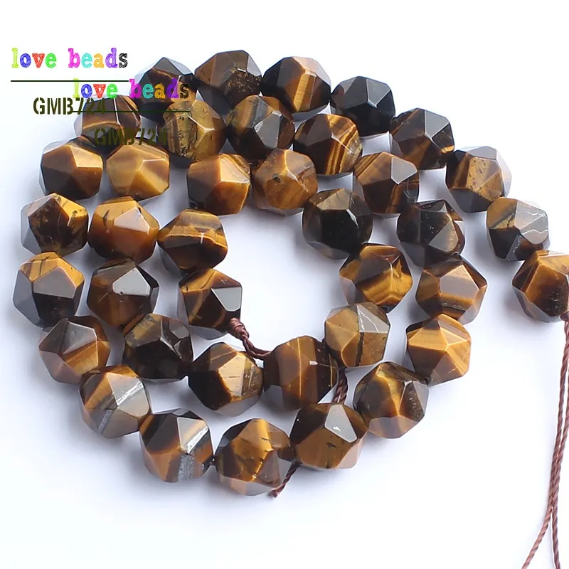 Wholesale Faceted Yellow Tiger Eye Round Beads Natural Stone Beads For Jewelry Making DIY Bracelet 6/8/10/12mm 15inch