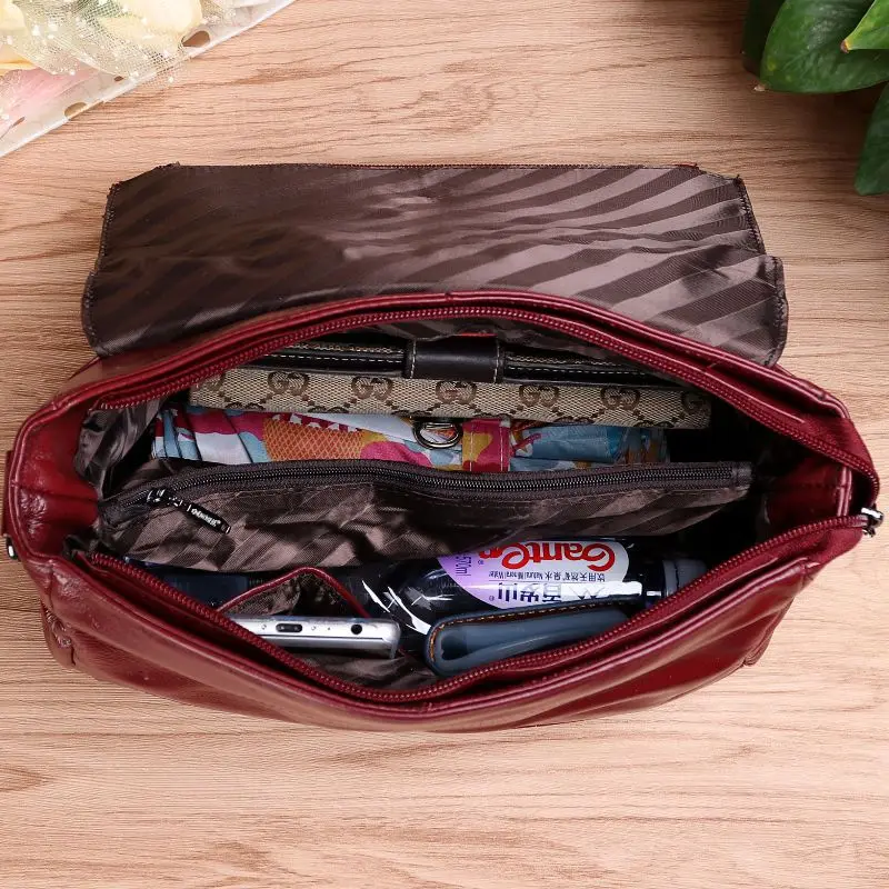 Złoty koral prawdziwej skóry Crossbody dla kobiet torba na ramię projektant Crossbody Messenger torby podróżne matka damskie torebki