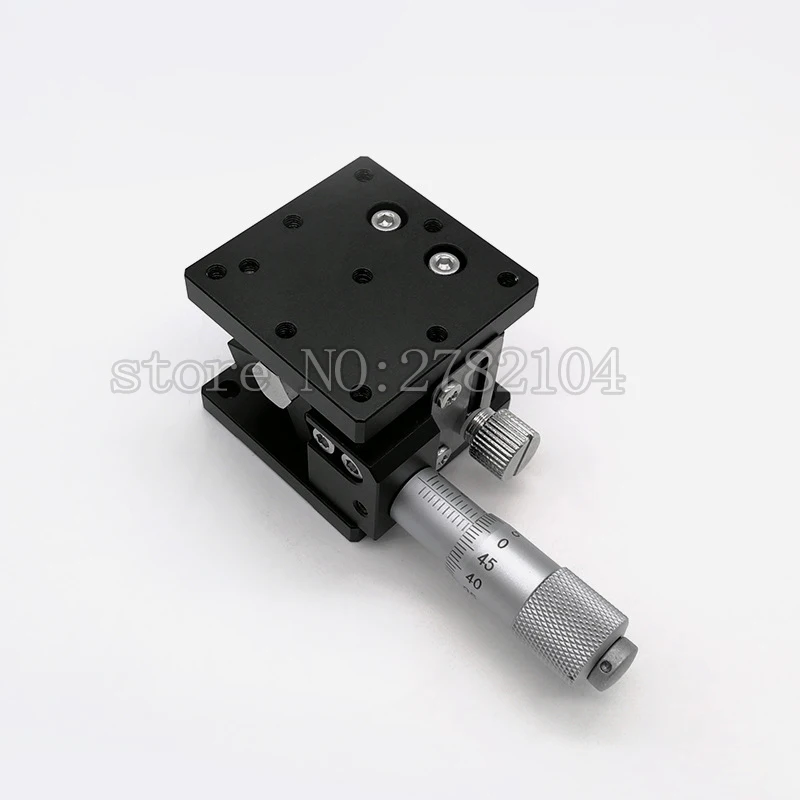 Imagem -04 - Eixo Deslocamento Elevador Stage Plataforma de Ajuste Fino Manual Cruz Rail Deslizante Tabela 40*40 mm Lz40 z