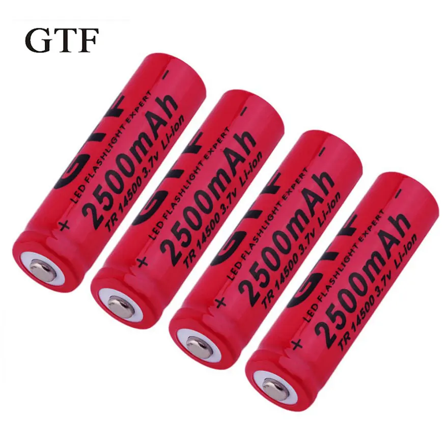 GTF 14500 bateria litowa 3.7V 2500mah 14500 AA akumulator litowo-jonowy do latarki LED zabawki kamera z zegarem pilot