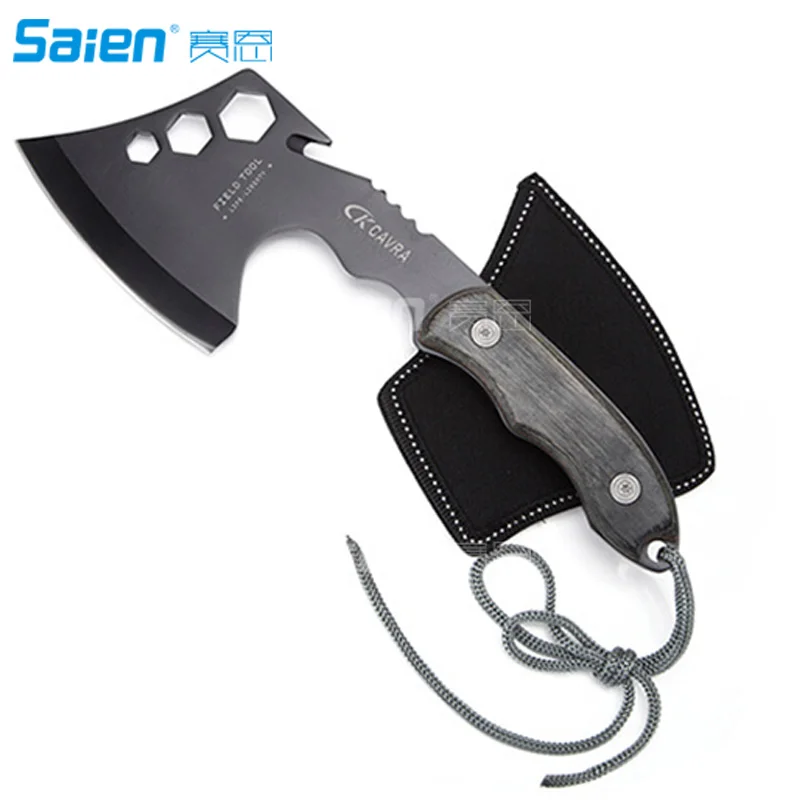 

Survival Hatchet: Hand Held Camping Axe with Full Tang & Sheath - Ideal Tool for Outdoor Tactical Use & Hunting