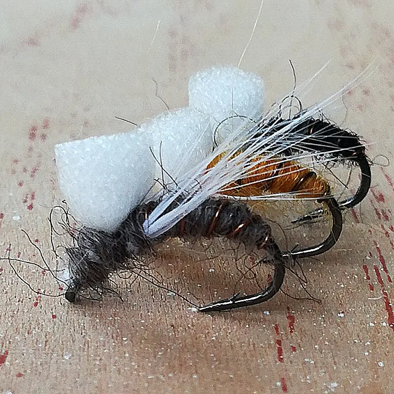 KKWEZVA 18PCS fly fishing lure dry floating type insect similar to artificial fly bait carp bait fishing Tackle
