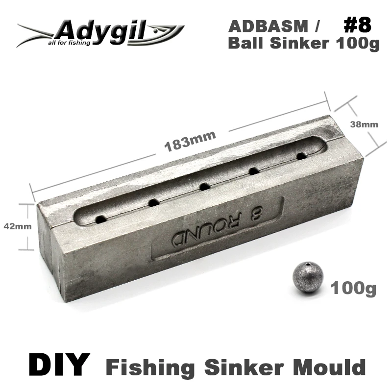 Molde plomos Adygil ADBASM – Bolas pesca 5 cavidades - imagen 3