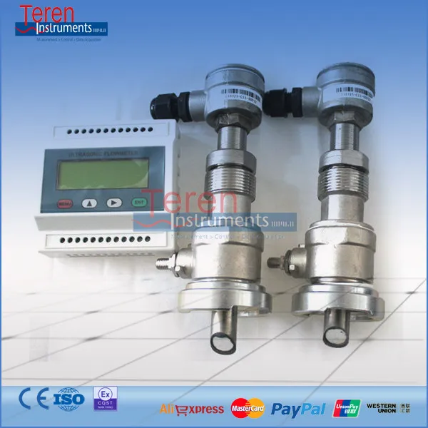 TDS-100M ultrasonic flowmeter with Insertion type TC-1 transducer water flow meter