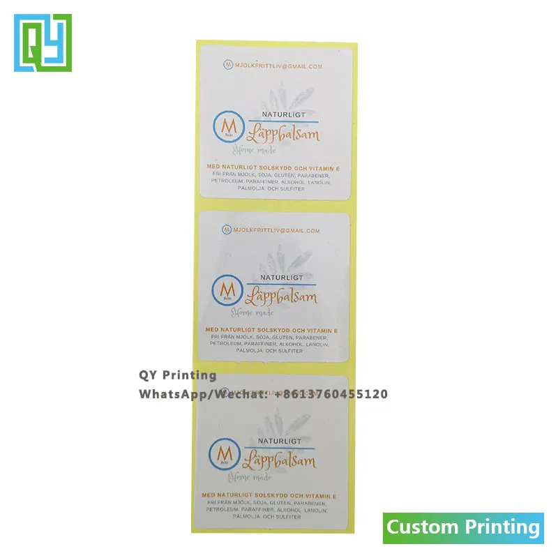 1000Pcs 50X50Mm Gratis Verzending Aangepaste Sticker Met Uw Eigen Logo Papier Sticker Custom Label