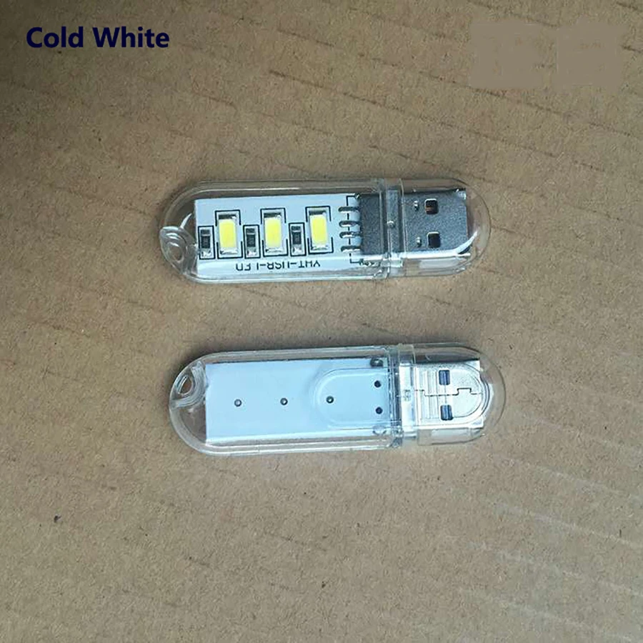 DALCAL  Bright 3LED Portable Mini USB Light Desk Lamp Night Lamp Book Light For PC Desktop Laptop Notebook Reading Power Bank