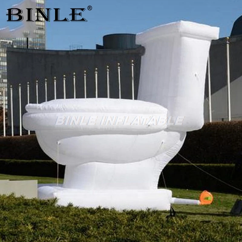 Customized oxford cloth giant inflatable toilet seat inflatable toilet balloon inflatable closestool for advertising