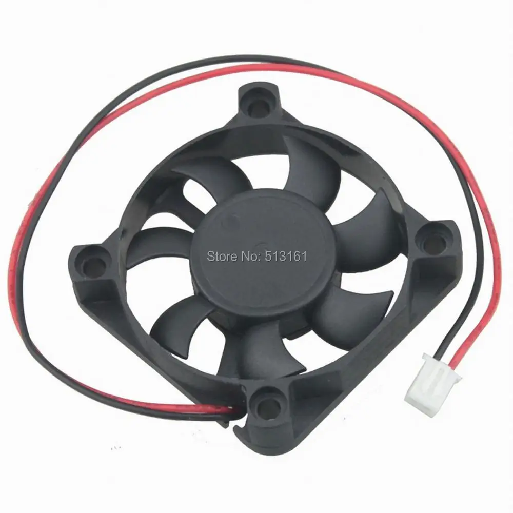 Gdstime 50x50x10mm DC 12V Double Ball Bearing 2 Pin 5cm Cooler Brushless Heatsink Mini Cooling Fan 5010