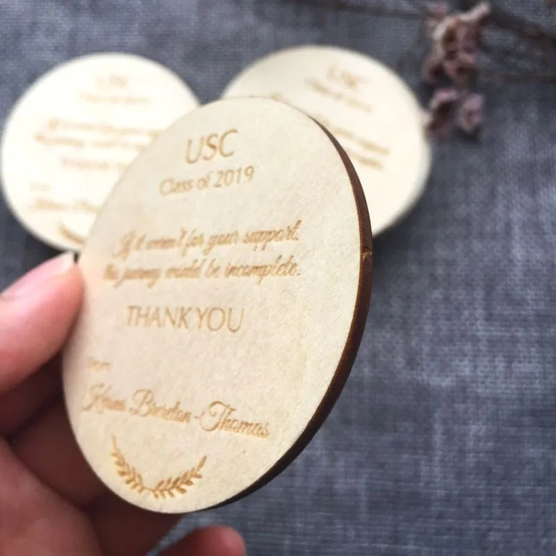 Personalized Wedding Save the date Magnet Wedding Souvenir Laser Engraving Wooden Card Provide Guests with Wedding Souvenir Gift