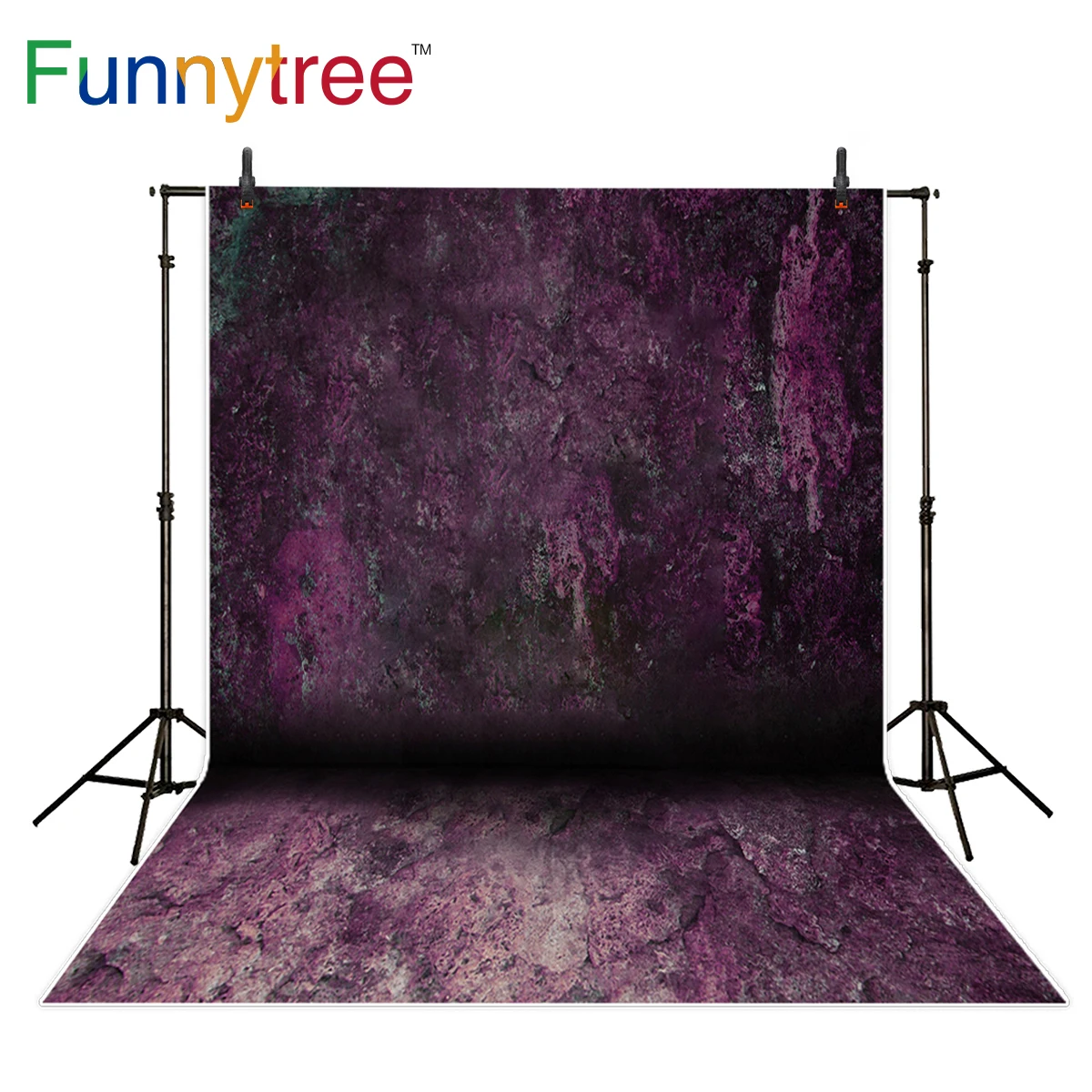 Funnytree photography backdrop dark purple grunge old master background photo studio photozone photocall boda 8 March gift