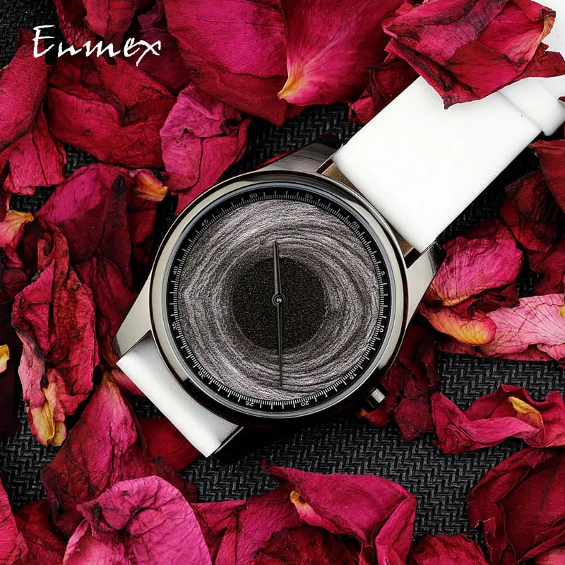 

Enmex Individualization special design wristwatch 3D black hole creative design lady fashion quartz clock men watch