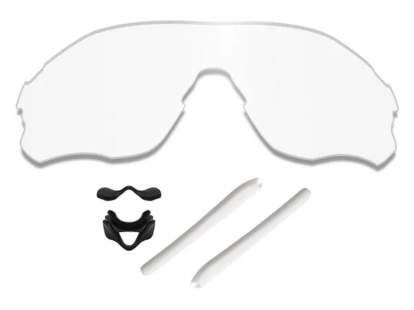 

Glintbay 100% Precise-Fit Crystal Clear Replacement Lenses and Rubber kit for Oakley EVZero Path Sunglasses